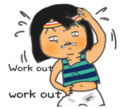 K.with her dog and kitty's, lol life sticker #5057308