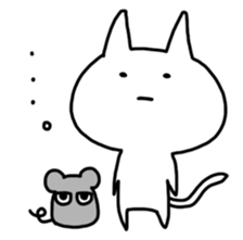 Easygoing cat and Moody murine sticker #5057850