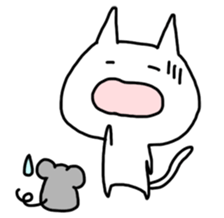 Easygoing cat and Moody murine sticker #5057857