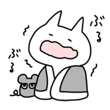 Easygoing cat and Moody murine sticker #5057864