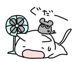 Easygoing cat and Moody murine sticker #5057865