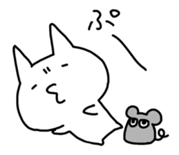 Easygoing cat and Moody murine sticker #5057867