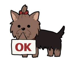 Yorkshire Terrier girl sticker sticker #5057870