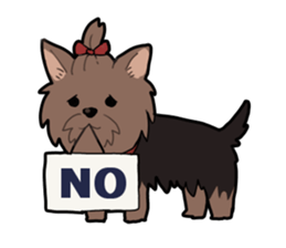 Yorkshire Terrier girl sticker sticker #5057871