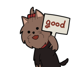 Yorkshire Terrier girl sticker sticker #5057872