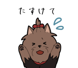 Yorkshire Terrier girl sticker sticker #5057882