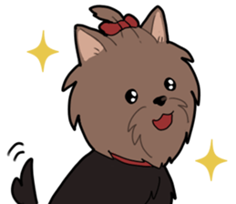 Yorkshire Terrier girl sticker sticker #5057887