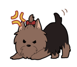 Yorkshire Terrier girl sticker sticker #5057888