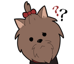 Yorkshire Terrier girl sticker sticker #5057891