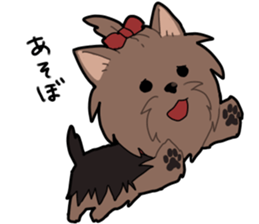 Yorkshire Terrier girl sticker sticker #5057897