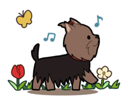 Yorkshire Terrier girl sticker sticker #5057903