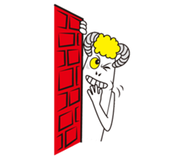 Jumping sheep sticker #5058991