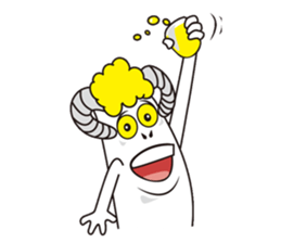 Jumping sheep sticker #5058992