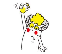 Jumping sheep sticker #5058993