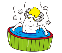 Jumping sheep sticker #5058996