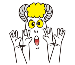 Jumping sheep sticker #5059001