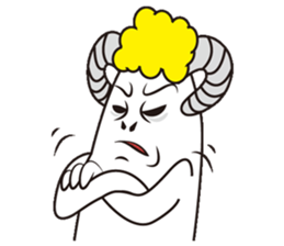 Jumping sheep sticker #5059002