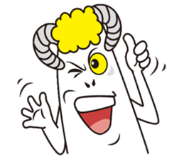 Jumping sheep sticker #5059003