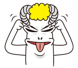 Jumping sheep sticker #5059004