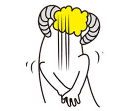 Jumping sheep sticker #5059007