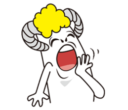 Jumping sheep sticker #5059008