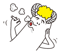 Jumping sheep sticker #5059010