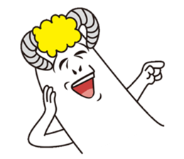 Jumping sheep sticker #5059015