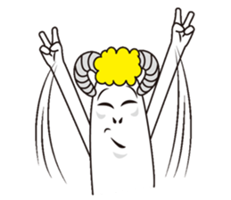 Jumping sheep sticker #5059017