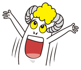 Jumping sheep sticker #5059020