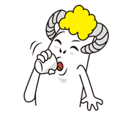 Jumping sheep sticker #5059023