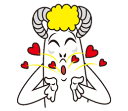 Jumping sheep sticker #5059024