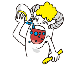 Jumping sheep sticker #5059025