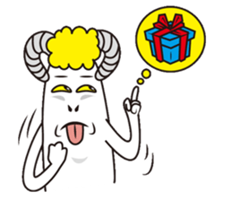 Jumping sheep sticker #5059026