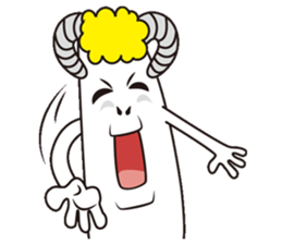 Jumping sheep sticker #5059027