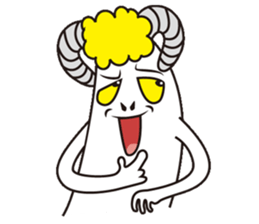 Jumping sheep sticker #5059028