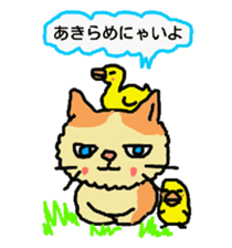 Cat and duckling(funny face version 2) sticker #5061172