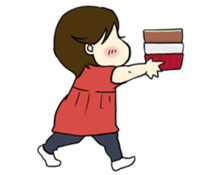 aeru Omochi Collaboration Sticker sticker #5061206
