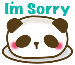 Cute panda cake sticker #5062432