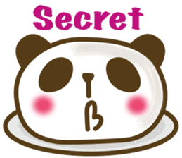 Cute panda cake sticker #5062433