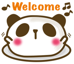 Cute panda cake sticker #5062443