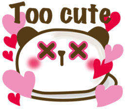 Cute panda cake sticker #5062450