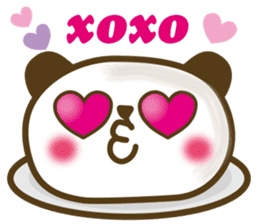 Cute panda cake sticker #5062452