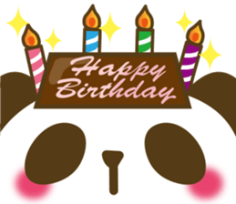 Cute panda cake sticker #5062458