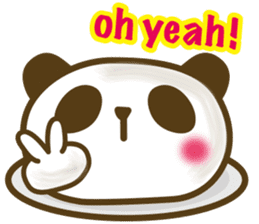 Cute panda cake sticker #5062461