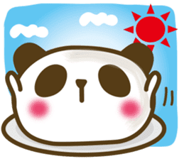 Cute panda cake sticker #5062463