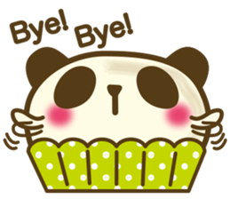 Cute panda cake sticker #5062469