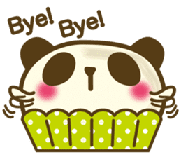 Cute panda cake sticker #5062469