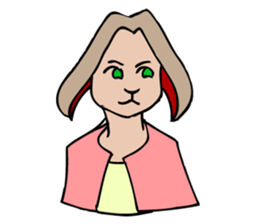 A rabbit 's facial expression. sticker #5063070