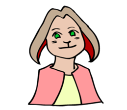 A rabbit 's facial expression. sticker #5063072