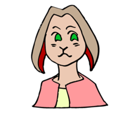 A rabbit 's facial expression. sticker #5063073